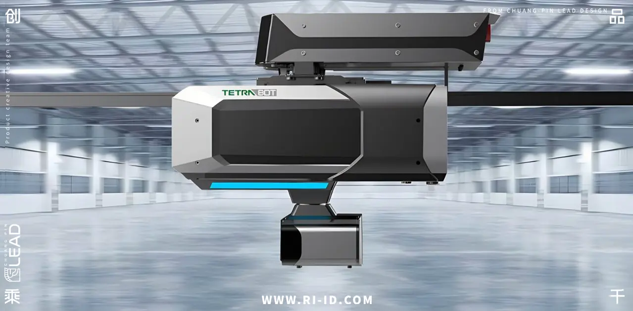 天创机器人_通用挂轨巡检机器人侧面展示图