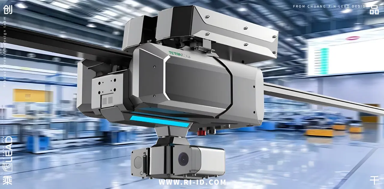 天创机器人_通用挂轨巡检机器人正面展示图